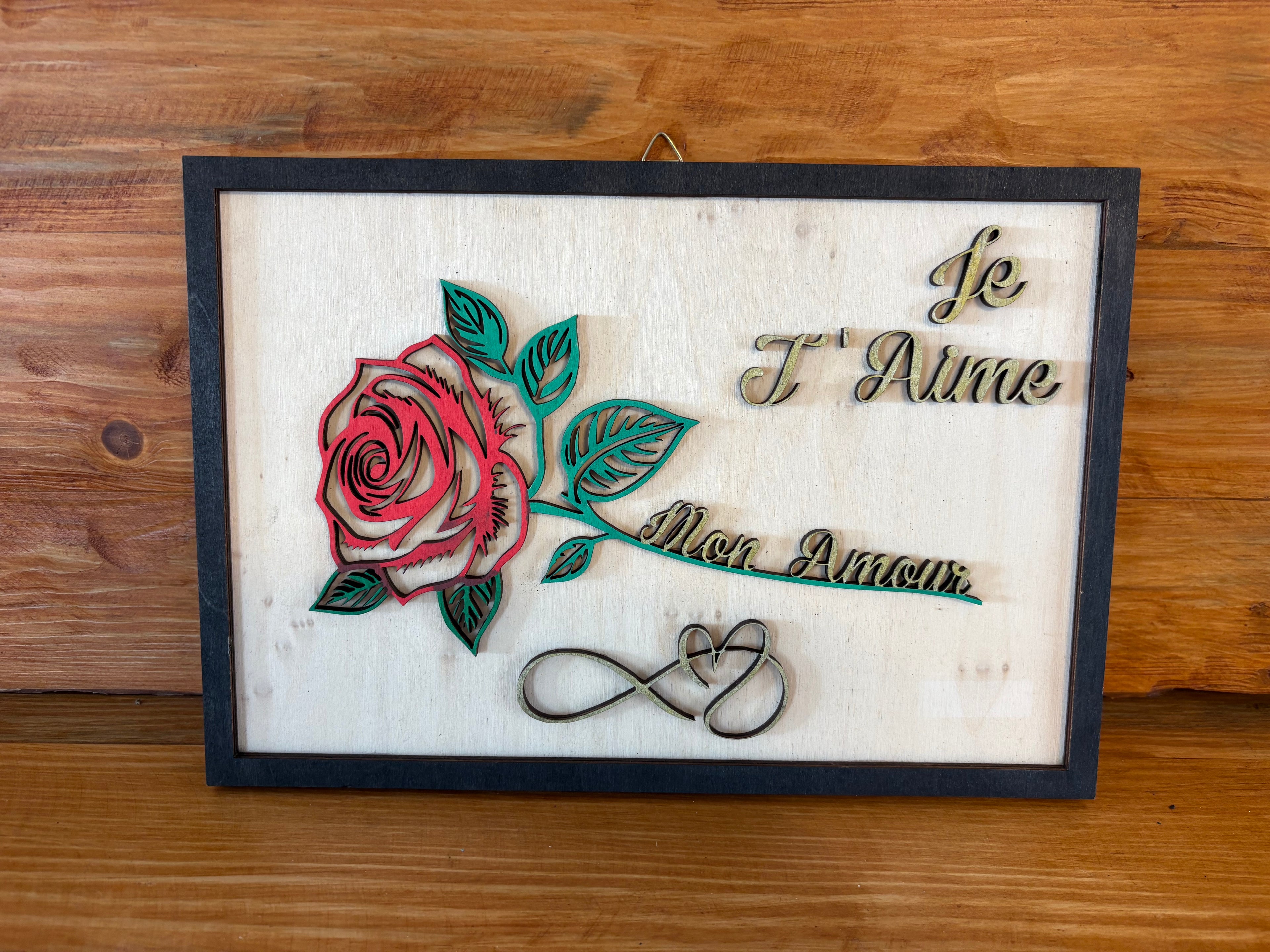 Cadre "Je t'aime mon amour"